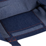 Saco de ganga reciclada para personalizar com asas compridas 280 g/m² cor azul ganga sexta vista