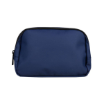 Bolsa tiracolo de couro sintético com um bolso exterior no verso cor azul-marinho primeira vista