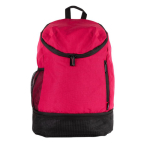Mochila de poliéster para desporto com compartimento para calçado cor vermelho primeira vista