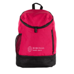Mochila de poliéster para desporto com compartimento para calçado cor vermelho sexta vista