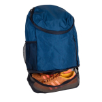 Mochila de poliéster para desporto com compartimento para calçado cor azul-marinho sexta vista