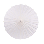 Guarda-chuva elegante de papel branco personalizável ideal para bodas cor branco segunda vista