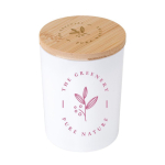 Vela de cera vegetal e parafina com fragrância English Pear cor branco quarta vista