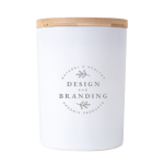 Vela de cera vegetal e parafina com fragrância English Pear cor branco quinta vista