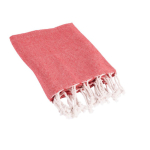 Páreo de algodão e poliéster unicolor com franja branca 170 g/m2 cor vermelho terceira vista