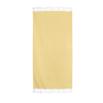 Páreo de algodão e poliéster unicolor com franja branca 170 g/m2 cor amarelo segunda vista