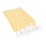 Páreo de algodão e poliéster unicolor com franja branca 170 g/m2 cor amarelo terceira vista