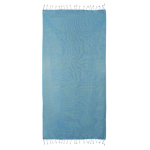 Páreo de algodão e poliéster unicolor com franja branca 170 g/m2 cor azul-claro segunda vista