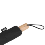 Guarda-chuva rPET antivento de pongee com punho de bambu Ø97 cor preto quinta vista