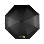 Guarda-chuva rPET antivento de pongee com punho de bambu Ø97 cor preto sexta vista