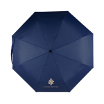 Guarda-chuva rPET antivento de pongee com punho de bambu Ø97 cor azul-marinho quinta vista