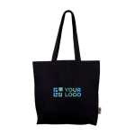 Saco 100% de algodão com bolso no interior 140 g/m2 cor preto vista principal