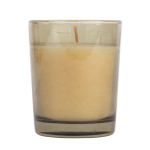 Vela de parafina aromatizada em frasco de vidro translúcido cor verde primeira vista