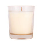 Vela de parafina aromatizada em frasco de vidro translúcido cor natural primeira vista