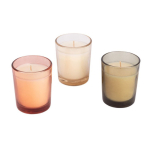 Vela de parafina aromatizada em frasco de vidro translúcido primeira vista