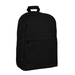 Clássica mochila para portátil de algodão com bolsos nas laterais 15'' cor preto primeira vista