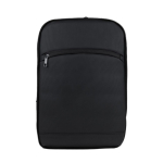 Mochila de PU com fecho de correr para a expandir e bolso exterior cor preto primeira vista