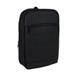 Mochila de PU com fecho de correr para a expandir e bolso exterior cor preto segunda vista