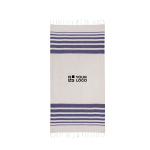 Páreo de algodão reciclado e poliéster com franja 150 g/m2 cor azul-marinho vista principal