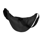 Bolsa tiracolo de poliéster com alça ajustável para o ombro cor preto primeira vista