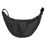 Bolsa tiracolo de poliéster com alça ajustável para o ombro cor preto segunda vista