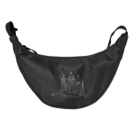 Bolsa tiracolo de poliéster com alça ajustável para o ombro cor preto terceira vista