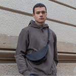 Bolsa tiracolo de poliéster com alça ajustável para o ombro segunda vista