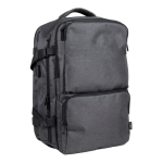 Mochila de poliéster rPET com múltiplos compartimentos e porta-calçado cor cinzento segunda vista