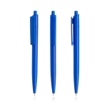 Caneta ecológica de corpo monocromático e clipe largo, tinta azul cor azul real