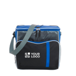 Saco térmico com diferentes compartimentos no exterior cor azul ultramarino vista principal