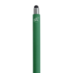 Caneta eco de plástico reutilizável e toque de borracha, tinta azul