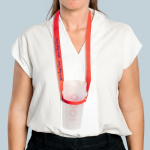 Lanyard porta-copos com faixa de silicone ideal para festivais
