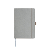 Caderno com capa de papel resistente à água, folhas A5 lisas cor cinzento-claro
