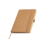 Caderno com capa de papel resistente à água, folhas A5 lisas cor natural