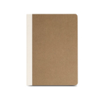 Caderno com capa de cartão de fibras naturais, papel A5 80 g/m2 cor castanho