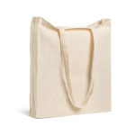 Saco de algodão com fole completo para maior capacidade 140 g/m2 cor bege
