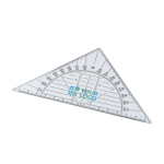 Esquadro de plástico transparente rígido com medição de 45º cor transparente vista principal
