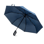 Guarda-chuva dobrável com punho tipo mosquetão de 8 painéis Ø100 cor azul-marinho