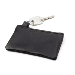 Porta-moedas de pele, fecho de correr, porta-chaves para personalizar cor preto terceira vista