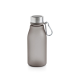 Garrafa de plástico reciclado estilo mate com mosquetão 350 ml cor preto