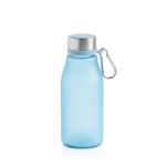 Garrafa de plástico reciclado estilo mate com mosquetão 350 ml cor turquesa