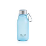 Garrafa de plástico reciclado estilo mate com mosquetão 350 ml cor turquesa