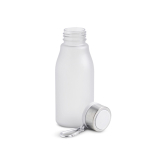 Garrafa de plástico reciclado estilo mate com mosquetão 350 ml cor translúcido