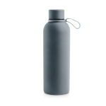 Garrafa térmica de aço inoxidável com acabamento de borracha 500 ml cor cinzento-claro