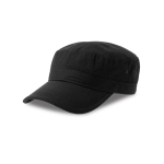 Boné estilo militar de algodão com fecho de velcro 215 g/m2 cor preto