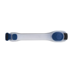 Bracelete de silicone para visibilidade, 2 luzes LED e fecho de velcro cor azul primeira vista