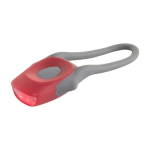 Luz para bicicleta com 2 luzes LED e pega de silicone para fixar cor vermelho quarta vista