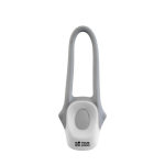 Luz para bicicleta com 2 luzes LED e pega de silicone para fixar cor branco vista principal