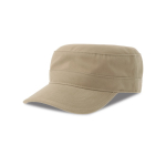Boné tipo militar de algodão com viseira e fecho de velcro 280 g/m2 cor caqui