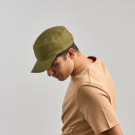 Boné tipo militar de algodão com viseira e fecho de velcro 280 g/m2